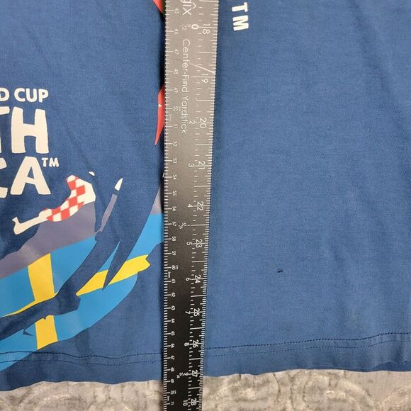 FIFA World Cup 2010 Shirt Men's Large Blue South Africa Soccer Roar Be Heard - Picture 10 of 14